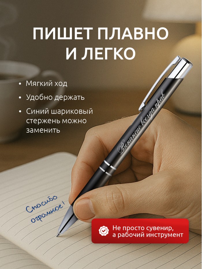 Ручка с гравировкой Венансио всегда прав
